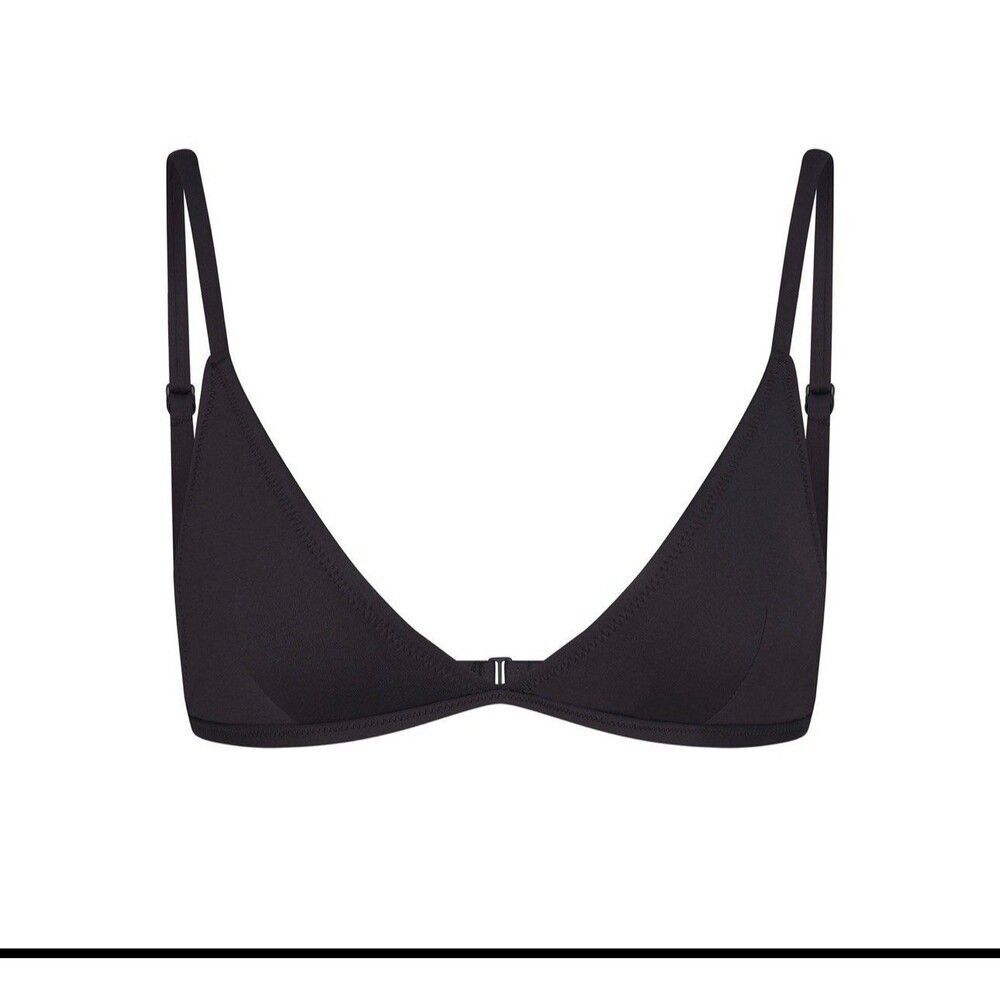 Recycled Swim ADJUSTABLE TRIANGLE Top Onyx